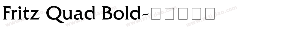 Fritz Quad Bold字体转换